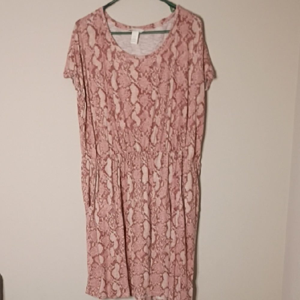 Pink Snake Print Dress